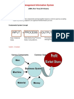 Output Process Input: Management Information System