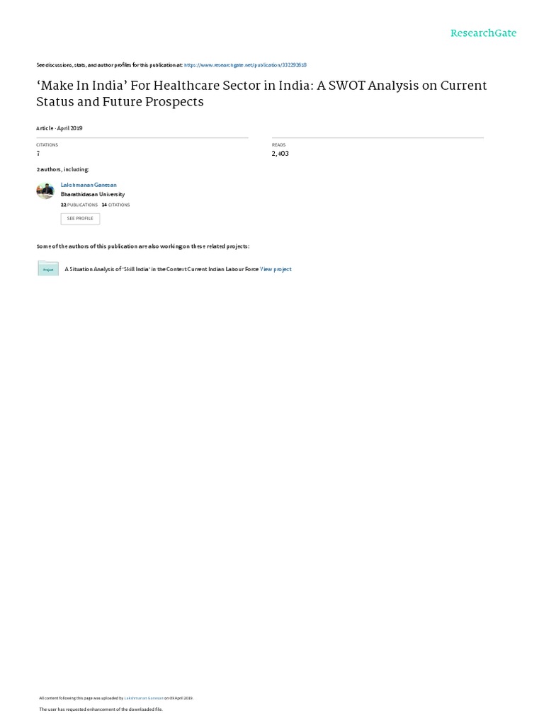 International Journal of Health Sciences Research PDF Health Care