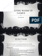 Debating Warm Up Games