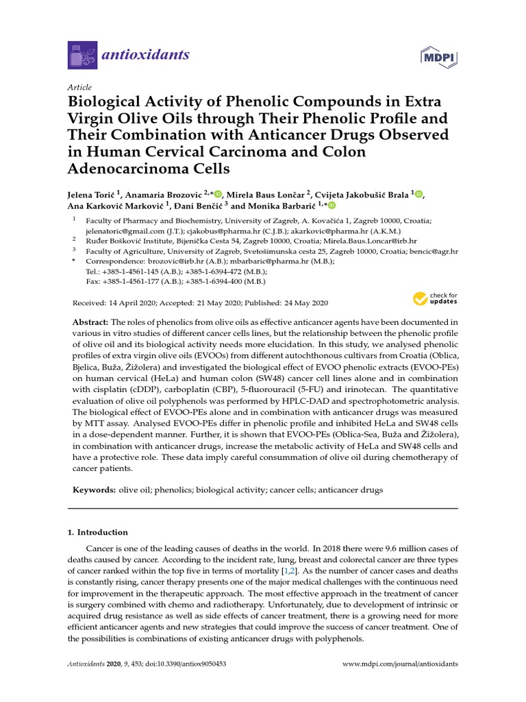 Antioxidants 2020 PDF Chemotherapy Polyphenol