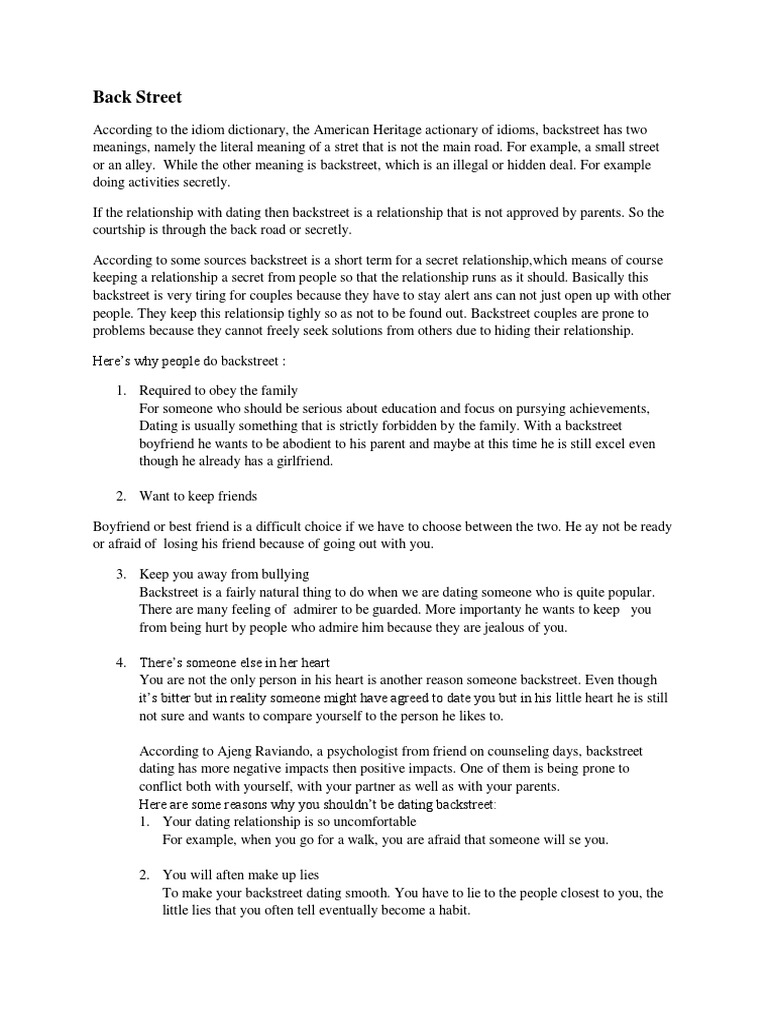 Back Street | Download Free PDF | Psychological Concepts