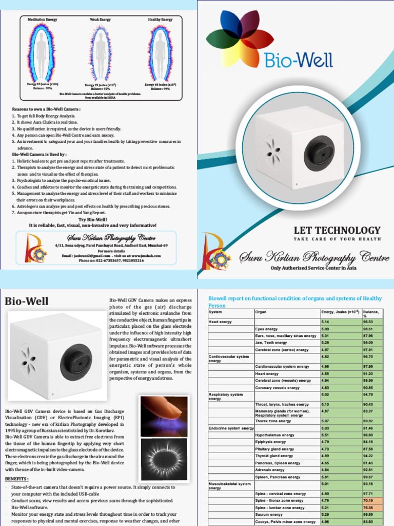 Bio-Well Camera: Health Energy Analysis | PDF | Stress (Biology ...