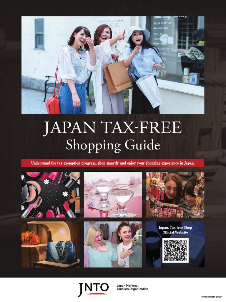 Japan TaxFree Shopping Guide PDF Tax Exemption Taxes
