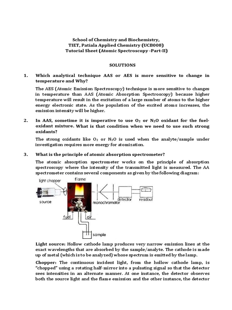 Chemistry Spectroscopy Guide | PDF | Atomic Absorption Spectroscopy ...