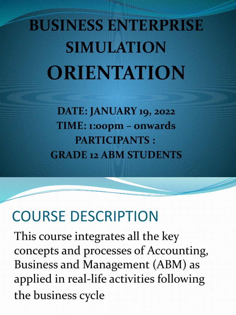 Business Enterprise Simulation Overview | PDF | Simulation | Business