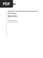 Opentext™ Archiving and Document Access For: Sap Solutions