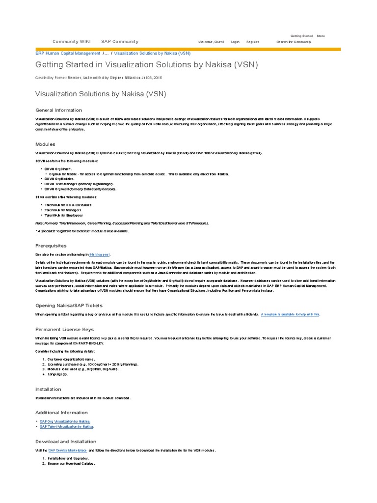 Getting Started in Visualization Solutions by Nakisa (VSN) | PDF ...
