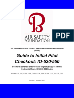 Guide To Initial Pilot Checkout: IO-520/550: The American Bonanza Society's Beechcraft Pilot Proficiency Program (BPPP)