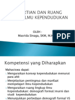 Pengertian Dan Ruang Lingkup Ilmu Kependudukan