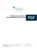 Master - Conseils Pour La Création D - Un Manuel Qualité Pour Service de Diagnostic