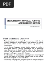 Principle of Natural Justice and Rule of Equity