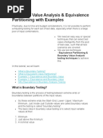 Boundary Value Analysis & Equivalence Partitioning With Examples