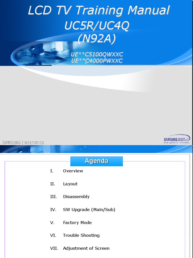 LCD TV Training Manual Overview | PDF | Hdmi | Television