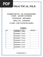 Eep Practical File: Index