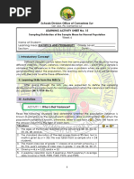 Schools Division Office of Camarines Sur Learning Activity Sheet No. 15