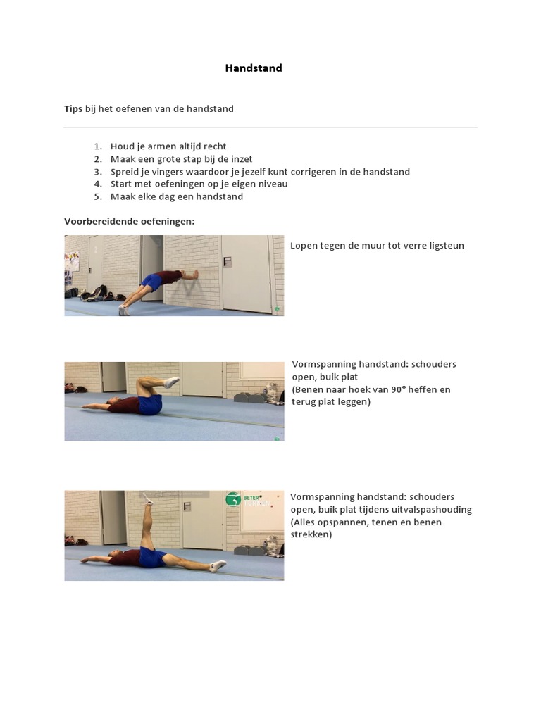Stappenplan Handstand | PDF
