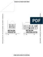 West Building Longitudinal Section West Building Cross Section