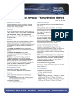 Iron (Total, Soluble, Ferrous) - Phenanthroline Method: Applications and Industries Interference Information