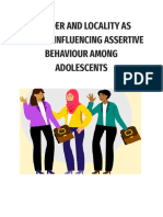 Gender and Locality As Factors Influencing Assertive Behaviour Among Adolescents