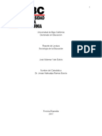 Reporte de Lectura Sociología de La Educación