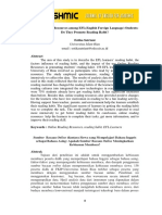 Online Reading Resources Among EFL (English Foreign Language) Students: Do They Promote Reading Habit? Estika Satriani