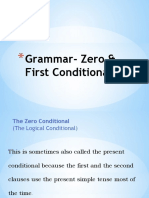 Class #1 Grammar Zero and First Conditional