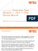 Btec Onscreen Retired Test Ict U1 v1