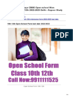 Patrachar Vidyalaya CBSE Open School Nios Admission