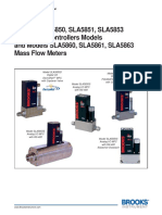 Brooks SLA5850, SLA5851, SLA5853 Mass Flow Controllers Models and Models SLA5860, SLA5861, SLA5863 Mass Flow Meters