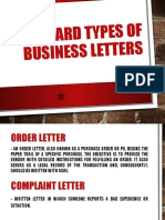 Standard Types of Business Letters