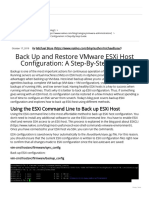 How To Back Up and Restore VMware ESXi Host Configuration