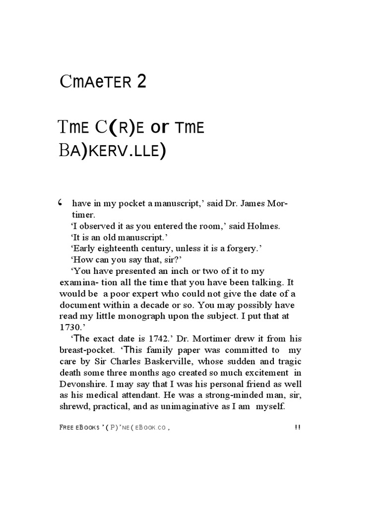 Baskerville Manuscript Insights | PDF | The Hound Of The Baskervilles