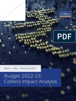 Budget 2022-23: Colliers Impact Analysis: Flash - India - February 2022