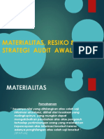Materialitas, Resiko - Strategi Audit Awal