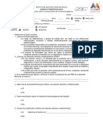 Cuestionario Evaluación Sobre El Conocimiento de Farmacovigilancia