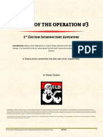 Brains of The Operation #3: 5 Edition Introductory Adventure