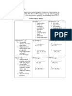 SWOT analysis strategies