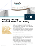 Bridging The Gap Between Service and Selling: To The Customer, Not For Them
