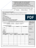 2022 2023 Formulaire Demande Bourse Scolaire