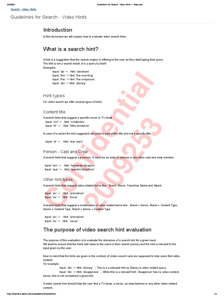 Cable Video Hints Guidelines 2.3.2021 | PDF | Computing