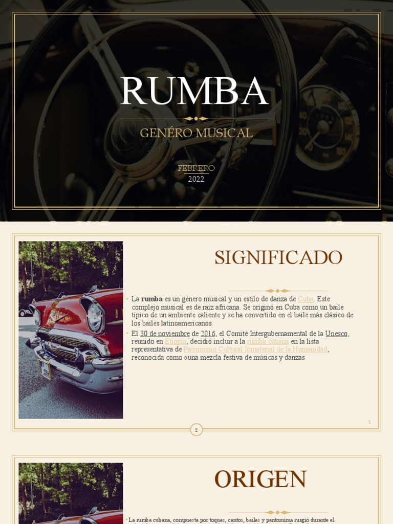 Rumba: Origen y Características Musicales | PDF | Bailes | Musica cubana