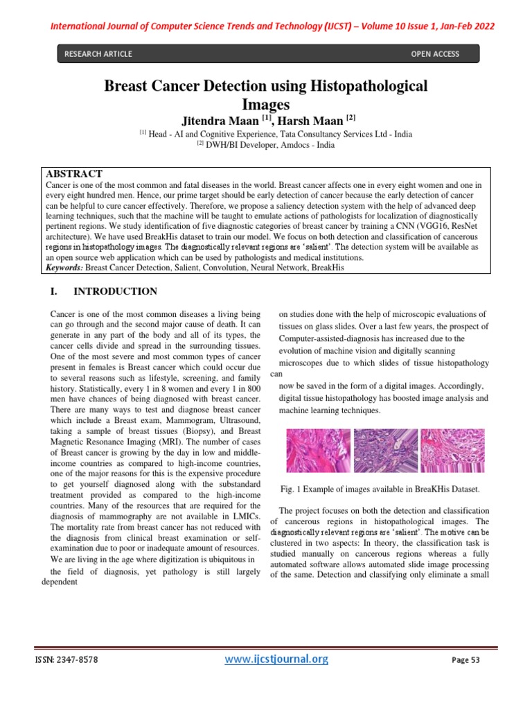 Breast Cancer Detection via Deep Learning | PDF | Mammography | Applied ...