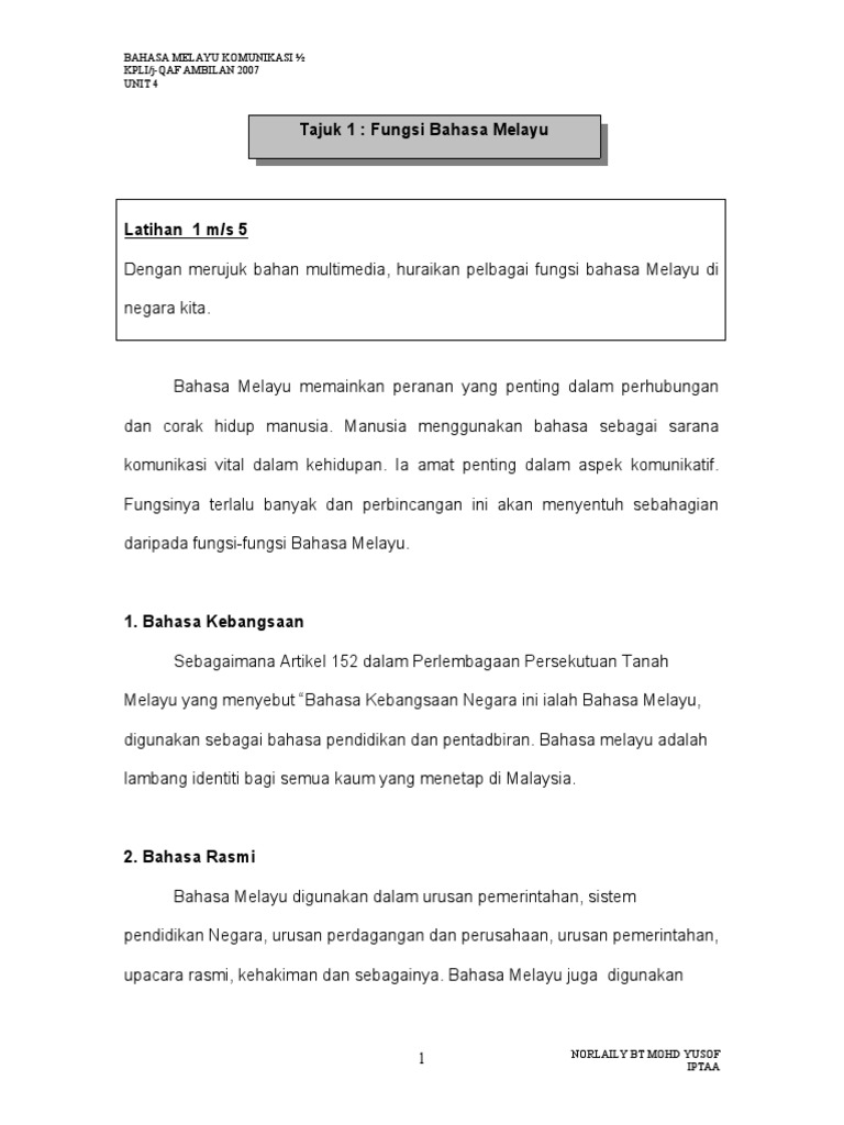 Bahasa Melayu Mei Jun