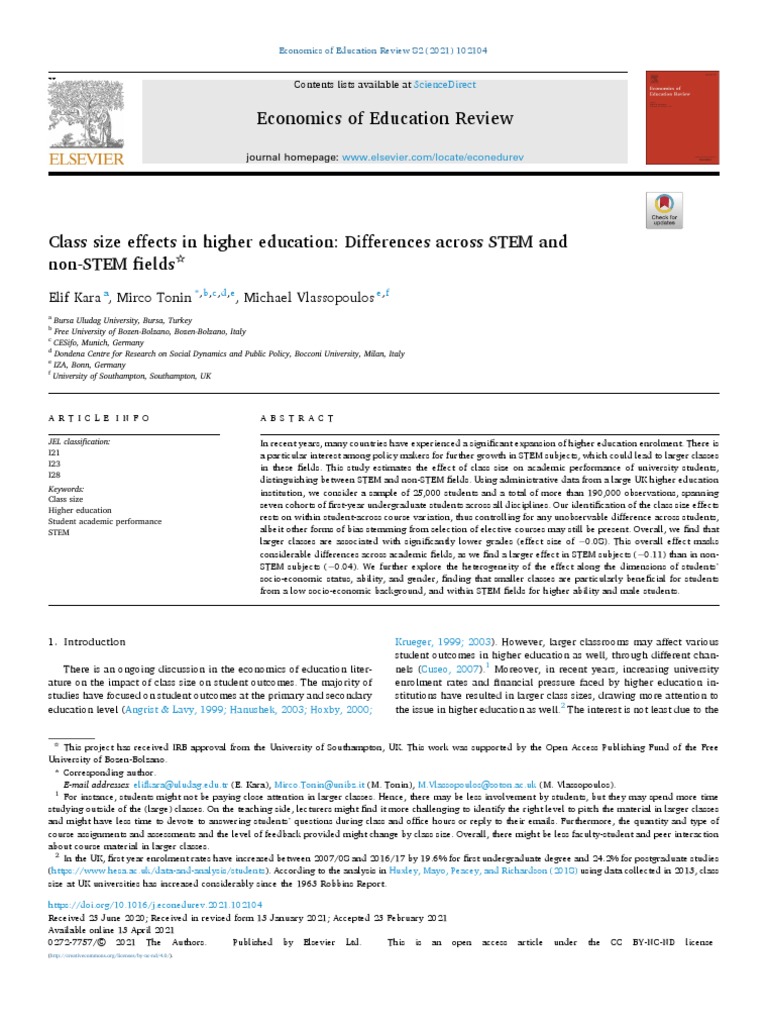 Stem Vs Non Stem Field PDF Science, Technology, Engineering, And Mathematics Academic Degree