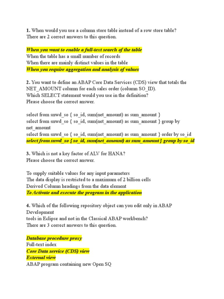 SAP HANA Development and Optimization Guide | PDF | Databases | Sql