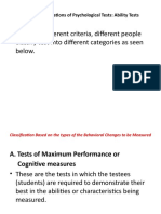 Based On Different Criteria, Different People Classify Test Into Different Categories As Seen Below