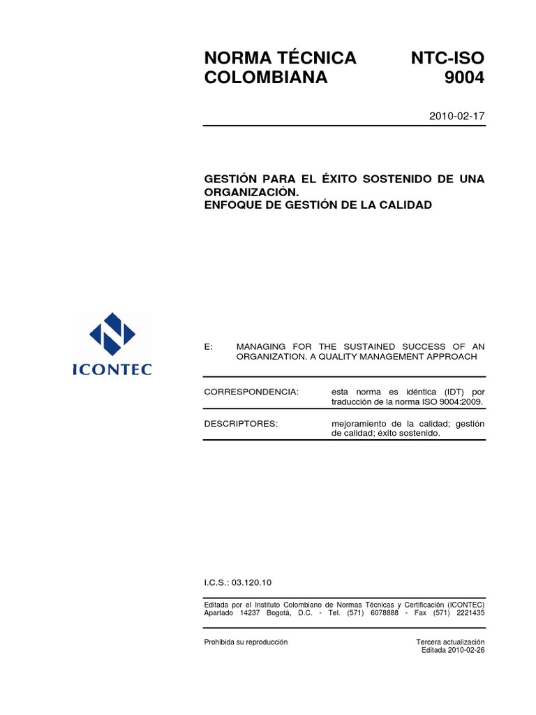 ISO 9004 2018 Español | PDF