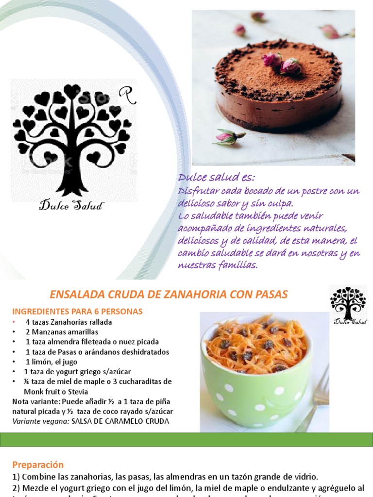 Recetas de Postres Saludables y Naturales | PDF | Postres | Tortita
