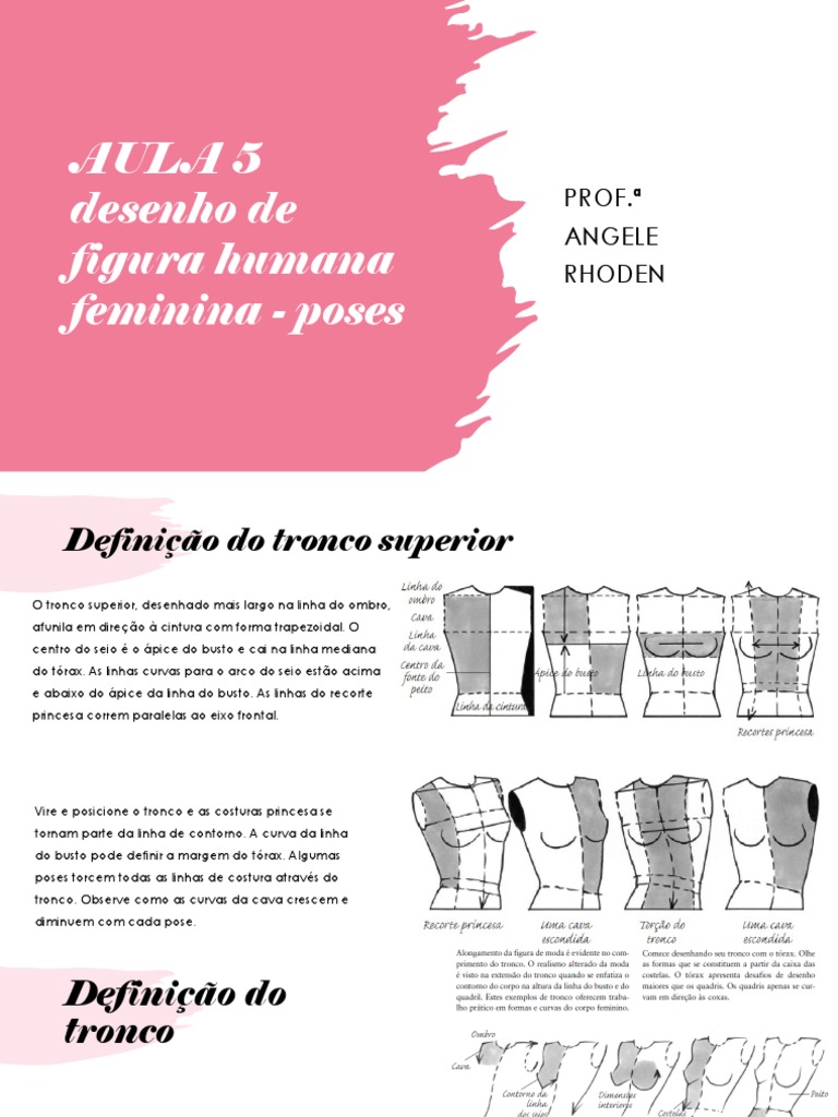 Poses de Desenho Feminino: Tronco e Movimento | PDF, image size:768x1024