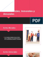 Actos Morales, Inmorales y Amorales